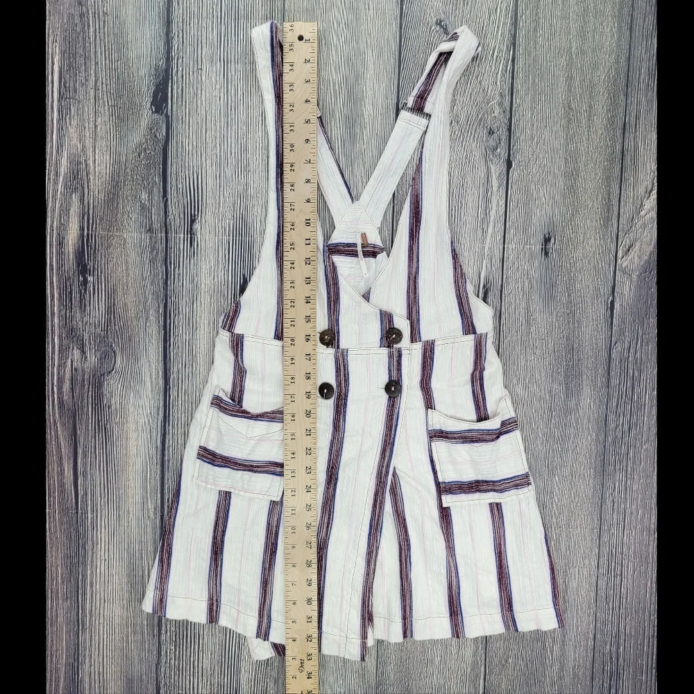 Free People Canyonlands Cotton Striped Overall Jumper Dress - Picture 12 of 14